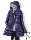 7XL Winter Woman wyściełana długa kurtka z kapturem biała kaczuszka żeński płaszcz Ultra lekkie cienkie solidne kurtki płaszcz p