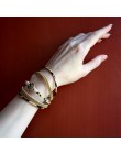 Amorcome czeska skóra lamparta bransoletki dla kobiet 2019 modne bransoletki i bransolety Crystal Wide Wrap bransoletka biżuteri
