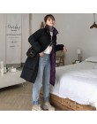 Bluza z kapturem płaszcz damski długie kurtki Parka oversize kolor kurtka średniej długości kobiety zima gruba kurtka dół kurtki