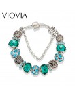 VIOVIA 2019 Hot sprzedaży kryształowe wiszące bransoletki dla kobiet DIY koraliki Fit Pan oryginalne bransoletki i Bangles biżut