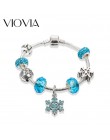 VIOVIA 2019 Hot sprzedaży kryształowe wiszące bransoletki dla kobiet DIY koraliki Fit Pan oryginalne bransoletki i Bangles biżut