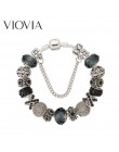 VIOVIA 2019 Hot sprzedaży kryształowe wiszące bransoletki dla kobiet DIY koraliki Fit Pan oryginalne bransoletki i Bangles biżut