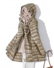 7XL Winter Woman wyściełana długa kurtka z kapturem biała kaczuszka żeński płaszcz Ultra lekkie cienkie solidne kurtki płaszcz p