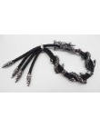 Klasyczny skórzany sznur mężczyzn smok bransoletka regulowany Vintage bransoletki i Bangles biżuteria mężczyzna prezent