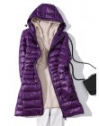 7XL Winter Woman wyściełana długa kurtka z kapturem biała kaczuszka żeński płaszcz Ultra lekkie cienkie solidne kurtki płaszcz p