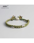 AMIU tybetański buddyjski szczęście tkane Amulet tybetański bransoletki rzemykowe i Bangles dla kobiet mężczyzn ręcznie liny bud