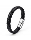 2018 ograniczona Pulseira Masculina Pulseira Feminina 21cm pleciona skóra pu bransoletki dla bransoletka i bransoletka moda męsk
