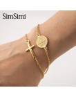 100% ze stali nierdzewnej Saint Benedict Medal wisiorek krzyż złoty/srebrny bransoletka religijna katolicki medale bransoletka P