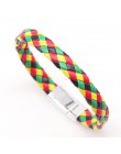 2018 ograniczona Pulseira Masculina Pulseira Feminina 21cm pleciona skóra pu bransoletki dla bransoletka i bransoletka moda męsk