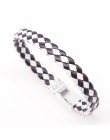 2018 ograniczona Pulseira Masculina Pulseira Feminina 21cm pleciona skóra pu bransoletki dla bransoletka i bransoletka moda męsk