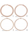 5mm bransoletka dla kobiet dziewczyn 585 różowe złoto Bismark Link Chain bransoletka kobieta biżuteria gorąca impreza biżuteria 
