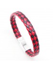 2018 ograniczona Pulseira Masculina Pulseira Feminina 21cm pleciona skóra pu bransoletki dla bransoletka i bransoletka moda męsk