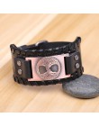 Teamer Vintage oryginalna szeroka skórzana bransoletka drzewo życia kolor srebrny miedź urok bransoletka Wicca Amulet nadgarstek