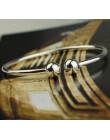 Gorąca sprzedaż kobiet 925 Sterling Silver klasyczne gładkie bransoletki otwarte mankietów bransoletki i Bangles biżuteria pulse