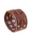 Modyle Vintage Punk Retro wielowarstwowe skórzane bransoletki męskie moda plecione ręcznie liny bransoletki i Bangles dla mężczy
