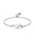 Trendy cyrkonia srebrny kryształ kot i piłka uroku bransoletki dla kobiet modna biżuteria koreańska prezent pulseras mujer moda 