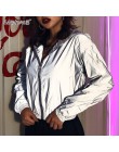 Mnealways18 kamizelka odblaskowa hiphopowy sweter moda Casual z kapturem płaszcz zamki 2019 jesień kobiety kurtki płaszcze dziew
