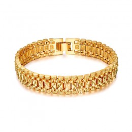 Chunky męskie łańcuch ręczny bransoletki męskie hurtownia Bijoux srebrny/złoty kolor chain Link bransoletka dla mężczyzn biżuter