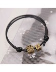 2019 nowe modne bransoletki dla kobiet i mężczyzn bransoletka Z literami A ~ Z i brązowe ślady Charm bransoletka Handmade Rope C