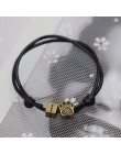2019 nowe modne bransoletki dla kobiet i mężczyzn bransoletka Z literami A ~ Z i brązowe ślady Charm bransoletka Handmade Rope C