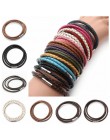 2020 New Fashion 100% pleciony pasek z prawdziwej skóry bransoletka mężczyźni kobiety zapięcia magnetyczne Charm bransoletki Pul