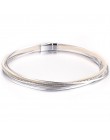 ALLYES wielowarstwowe skórzane bransoletki dla kobiet Femme 6 kolorów zapięcie magnetyczne Crystal Bohemian Double Wrap bransole