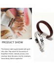 Bransoletki męskie typu bangle/ze stali nierdzewnej/Vintage/skóra/modny/bransoletki bransoletki Twisted plecionki titanium przew