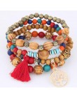 DIEZI Bohemia kryształowe bransoletki z koralików dla kobiet bransoletka kobiece Tassel z kamienia naturalnego Charms nadgarstek