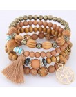 DIEZI Bohemia kryształowe bransoletki z koralików dla kobiet bransoletka kobiece Tassel z kamienia naturalnego Charms nadgarstek