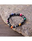 Naturalny czarny obsydian hematyt koraliki w kolorze tiger eye bransoletki mężczyzn dla magnetyczny ochrona zdrowia kobiety biżu