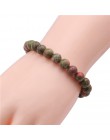 Bransoletka z paciorkami czakry mężczyzn 8mm z kamienia naturalnego Lava Rock tygrysie oko czarny onyks matowy Healing koraliki 