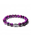 Moda AAA Royal Blue Tiger Eye męskie koraliki na bransoletkę z kamienia naturalnego budda Stretch Charm bransoletki dla kobiet m