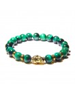 Moda AAA Royal Blue Tiger Eye męskie koraliki na bransoletkę z kamienia naturalnego budda Stretch Charm bransoletki dla kobiet m
