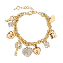 LongWay Heart Beetle Charm bransoletki bransoletki dla kobiet złota kolorowa bransoletka austriacki kryształowy łańcuszek Pulser