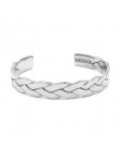 Bransoletki męskie typu bangle/ze stali nierdzewnej/Vintage/skóra/modny/bransoletki bransoletki Twisted plecionki titanium przew