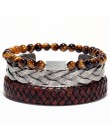Bransoletki męskie typu bangle/ze stali nierdzewnej/Vintage/skóra/modny/bransoletki bransoletki Twisted plecionki titanium przew