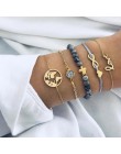 FAMSHIN czeski Handmade splot serca długie kutas zestawy bransoletek kobiety 2019 nowy szary Rope Chain bransoletki biżuteria Ch