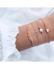 FAMSHIN czeski Handmade splot serca długie kutas zestawy bransoletek kobiety 2019 nowy szary Rope Chain bransoletki biżuteria Ch