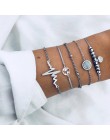 FAMSHIN czeski Handmade splot serca długie kutas zestawy bransoletek kobiety 2019 nowy szary Rope Chain bransoletki biżuteria Ch