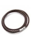 2020 New Fashion 100% pleciony pasek z prawdziwej skóry bransoletka mężczyźni kobiety zapięcia magnetyczne Charm bransoletki Pul