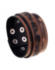 Modyle Vintage Punk Retro wielowarstwowe skórzane bransoletki męskie moda plecione ręcznie liny bransoletki i Bangles dla mężczy