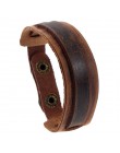 Modyle Vintage Punk Retro wielowarstwowe skórzane bransoletki męskie moda plecione ręcznie liny bransoletki i Bangles dla mężczy