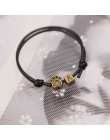 2019 nowe modne bransoletki dla kobiet i mężczyzn bransoletka Z literami A ~ Z i brązowe ślady Charm bransoletka Handmade Rope C