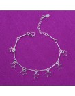 Regulowany 925 Sterling Silver Star serce uroku bransoletki i Bangle dla kobiet prezent ślubny Femme biżuteria A185