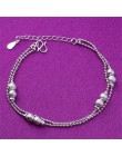 Regulowany 925 Sterling Silver Star serce uroku bransoletki i Bangle dla kobiet prezent ślubny Femme biżuteria A185