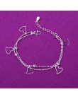 Regulowany 925 Sterling Silver Star serce uroku bransoletki i Bangle dla kobiet prezent ślubny Femme biżuteria A185