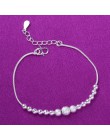 Regulowany 925 Sterling Silver Star serce uroku bransoletki i Bangle dla kobiet prezent ślubny Femme biżuteria A185