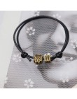 2019 nowe modne bransoletki dla kobiet i mężczyzn bransoletka Z literami A ~ Z i brązowe ślady Charm bransoletka Handmade Rope C