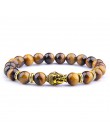Moda AAA Royal Blue Tiger Eye męskie koraliki na bransoletkę z kamienia naturalnego budda Stretch Charm bransoletki dla kobiet m