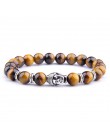Moda AAA Royal Blue Tiger Eye męskie koraliki na bransoletkę z kamienia naturalnego budda Stretch Charm bransoletki dla kobiet m